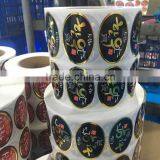 OEM CMYK Gold Hot Stamping Private Lable Printing Adhesive Paper Sticker With Your Brand Logo thumbnail-2
