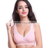 Women's 9 Color Cotton Maternity Nursing Hands Free Breastfeeding Bra thumbnail-2