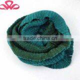 WL-13 100%Acrylic Light Green Xmas Therme Gift Knitted Loop Infinity Winter Scarfs thumbnail-1