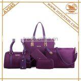 2015 New Style 6pcs Tote Womens Handbag Leather Bag thumbnail-1