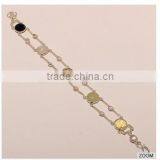 B0029-925 STERLING SILVER MULTI 5 GEMSTONES LIGHT FINE DESIGNER BRACELET 8.07 thumbnail-1