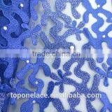 Korea Tulle Lace African Embroidered Tulle Lace Beaded Tulle Fabric thumbnail-5