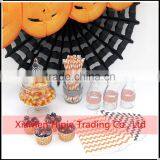 Orange and Black DIY Tissue Paper Fan Halloween Outdoor Decoration thumbnail-2