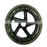 Clear black PU wheel with PP core