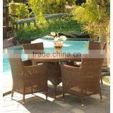 Modern Poly Rattan Wicker Dining Set - Coffee Table Set Garden Furniture thumbnail-1