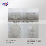 HRX-PC1 TRANSPARENT ROUND CANDLE PLASTIC CONTAINER
