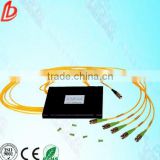 Factory Supply 1x6 box type fibra optic PLC Splitter 1x8 optical splitter
