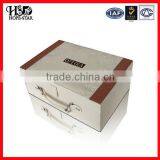 2015 Popular Kraft Paper Clear Shoe Box With Handle