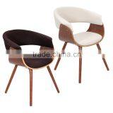 Vintage Mid Century Accent Upholstered Bentwood Armchair Chair thumbnail-3