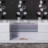 Modern TV Stand Made of MDF in High Gloss White thumbnail-1