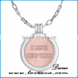 jewelry rose gold coinlocket interchangable coin holder necklace
