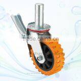 6 Inch Industrial Swivel Break Scaffolding PU Caster Wheel thumbnail-1