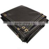 5' Diameter Round Tarp - 18 oz Vinyl Coated Polyester - Black Color Baseball Field Round Tarps