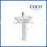 bathroom ceramic pedestal washing hand sink