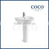 bathroom ceramic pedestal washing hand sink