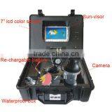 CCTV Underwater 7"LCD Screen 1/3 SONY EFFIO 420 TVL Camera With DVR and 20m Cable Rotate at 360 Degree thumbnail-1