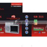 China Hot Sell World Band Receiver Radio With USB TF Card Slot GB-315 thumbnail-4