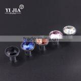 Zinc Alloy Base Light Blue Brushed Satin Nickel Glass Knob thumbnail-5