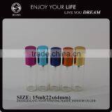 15ml Tube Glass Perfume Bottle With Crimped Pump and Alu Over Cap thumbnail-4