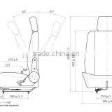 All Terrain Backrest Adjustable Car Driver Seat Comfortable Forklift Tractor Seat YH-03 thumbnail-2