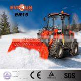 EPA Engine ER15 Wheel Loader With Snow Bucket/Quick Hitch for Sale thumbnail-3