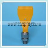 Plastic air blower nozzle with adjustable eyelet