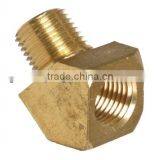 NPT Female x NPT Male 45 Degree Street Elbow Brass Barstock Pipe Fittins thumbnail-1