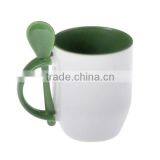 Sublimation Blanks Printable Mug With Spoon Sublimation White Mug (M-SF) thumbnail-3