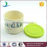 Small Round Decal Canister With Sugar Wholesale thumbnail-2