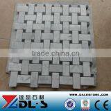 Bianco Carrara White Marble Mosaic Tile 12x12 Basketweave Black Dot Price thumbnail-1