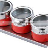 Jiangmen Manufacture Stainless Steel Kitchen Accessory Spice Jar Set thumbnail-3