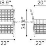 Outdoor Wicker Recliner Sofa Chair thumbnail-5