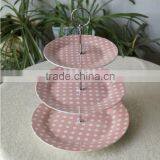 Porcelain/ceramic Three Layer Cake Stand