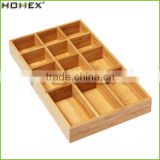 Bamboo 12 Section Drawer Organizer Tray/Homex_FSC/BSCI Factory