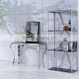 C8067 Mirrored Console Table With Glass Top thumbnail-2