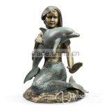 High Quality Hot Sale Bronze Dolphin and Mermaid Sculpture thumbnail-2