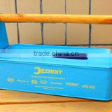 carbon steel Tissue Box with wooden handle