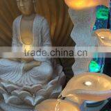 Garden Led Light Water Fountain Resin Indian Buddha Statue thumbnail-5