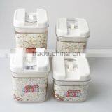 New Design Square Shape Customized Logo Plastic Airtight Candy Jar