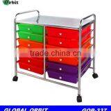 Fashionable Utility Tool Trolley Plastic Beauty Salon Drawer Trolley thumbnail-4
