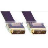 Moulded 21 PIN Plug to Plug Scart(180) Scart Cable thumbnail-1