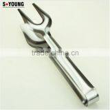 39044 8.5 Inch Stainless StFeel Kitchen Tongs BBQ Grill Food Salad Tongs With Fork thumbnail-1