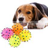 Colorful Pet Dog Cat Squeak Toy Ball Lovely Cat Chewing Ball Squeaker Quack Sound Toy thumbnail-4