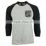 Customized Men Raglan Sleeve Shirt 3/4 With Pocket
