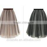 European Style Elegant Organza Long Skirts for Women thumbnail-5