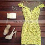 SZ L Women Summer Bandage Bodycon Lace Evening Sexy Party Cocktail Mini Dress thumbnail-1