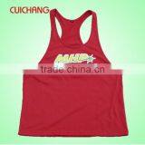 100%cotton Custom Printing Women's Gym Singlets thumbnail-3
