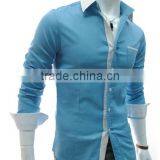 Fashion Candy Colors Luxury Collar Mens Fitted Formal Party Casual Dress Shirts thumbnail-3