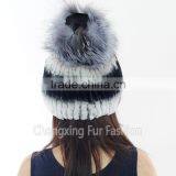 CX-C-02E 2016 Newest Knitted Hat Rex Rabbit Fur Woman Hat thumbnail-6