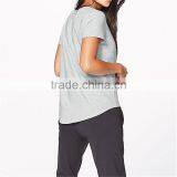 Blank Ladies Curved Hem 100% Brushed Cotton Lycra T-shirt thumbnail-3
